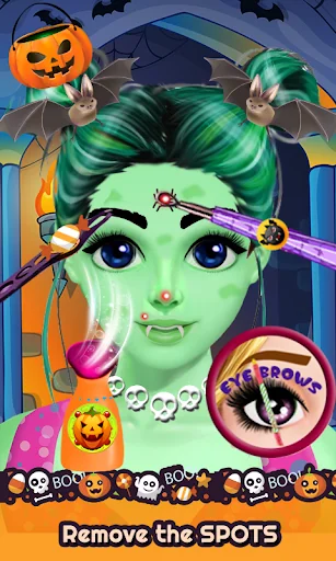 Cute Girl Halloween Makeup Art screenshot 3