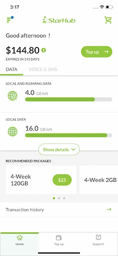 StarHub Prepaid App screenshot 1