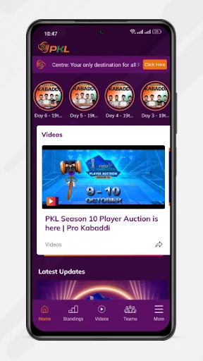 Pro Kabaddi Official App screenshot 1