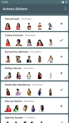 Actress Photo Stickers