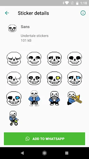 UNDERTALE WhatsApp Stickers screenshot 4
