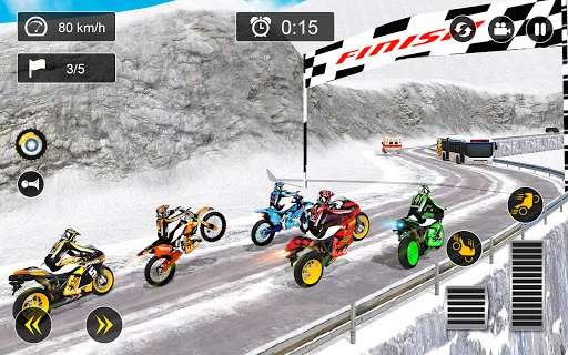 Snow Mountain Bike Racing Game