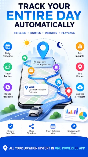 Location History Map Tracker screenshot 1