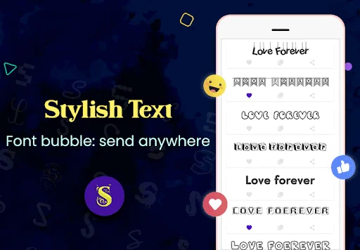 Stylish Text Floating Bubble
