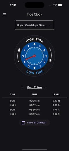 Tide Clock - Global Tide Times
