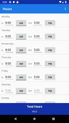 Hours - Hours Calculator screenshot 1