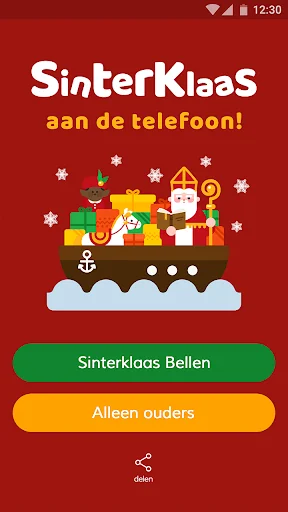 Sinterklaas aan de telefoon