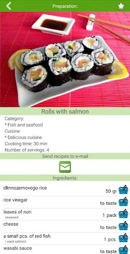 Sushi and roll recipes screenshot 4
