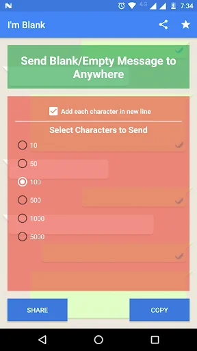 Blank Empty Message Generator