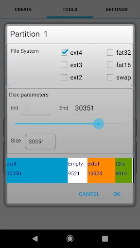 AParted ( Sd card Partition ) screenshot 4