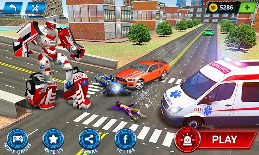 Ambulance Robot City Rescue