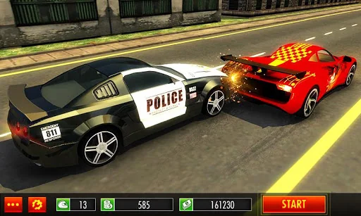 Police Car vs Gangster Escape