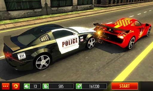 Police Car vs Gangster Escape
