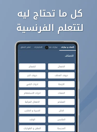 تعلم الفرنسية كلمات وعبارات screenshot 1
