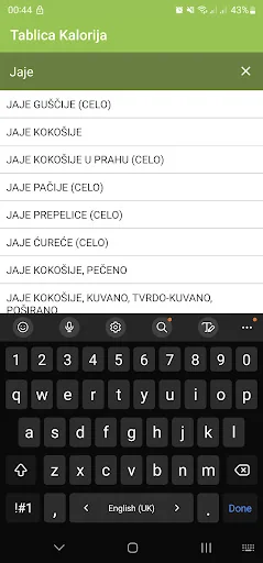 Tablica Kalorija screenshot 3
