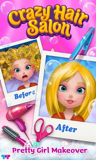 Crazy Hair Salon-Girl Makeover screenshot 1