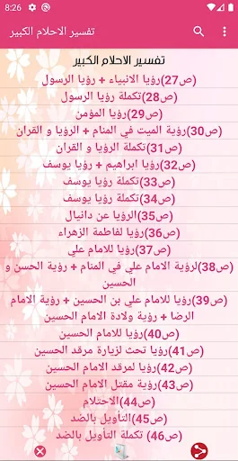تفسير الاحلام اهل البيت screenshot 1