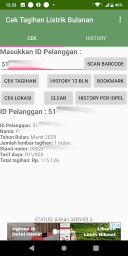 Cek Tagihan Listrik Bulanan screenshot 1
