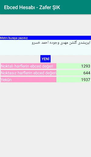 Ebced Hesabı