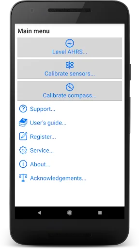 A-EFIS black & white screenshot 3