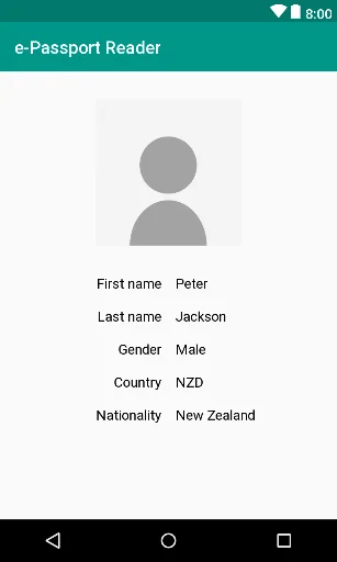 e-Passport NFC reader screenshot 2