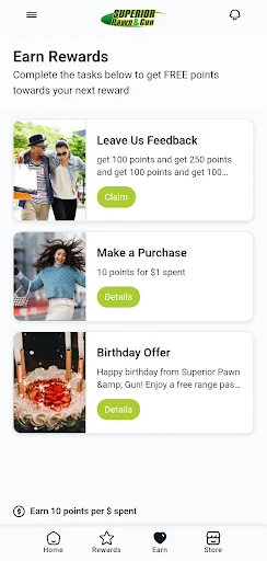 Superior Pawn & Gun Rewards