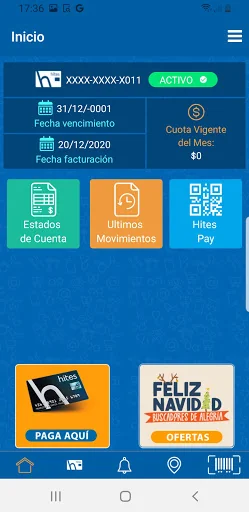 Tarjeta Hites screenshot 1