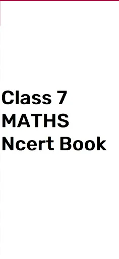Class 7 Maths NCERT Book