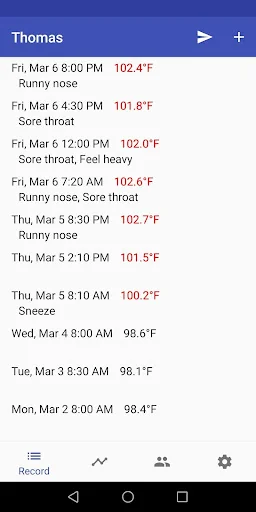 Body Temperature Recorder screenshot 2