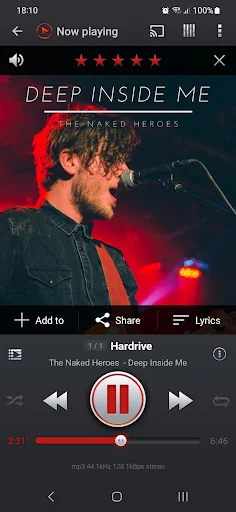 PlayerPro Red Fusion Skin screenshot 1