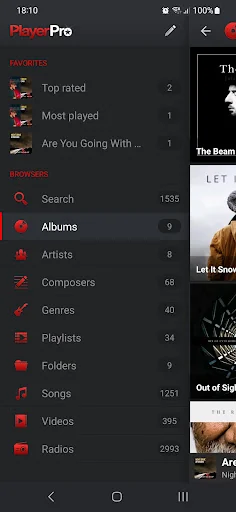 PlayerPro Red Fusion Skin screenshot 4