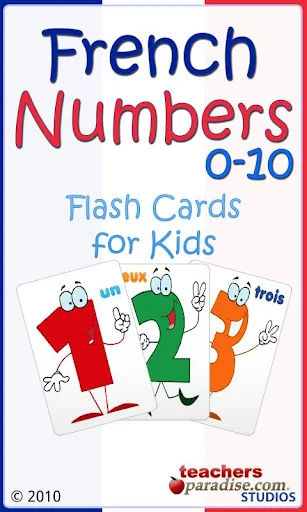 French Numbers 0-10 Flash Card