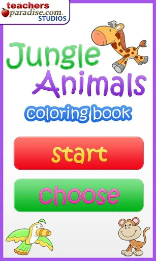 Jungle Animals Coloring Book