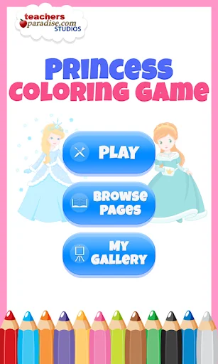 Princess Girls Coloring Book