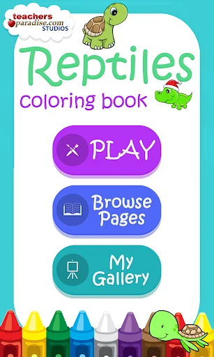 Reptiles Coloring Book & Game
