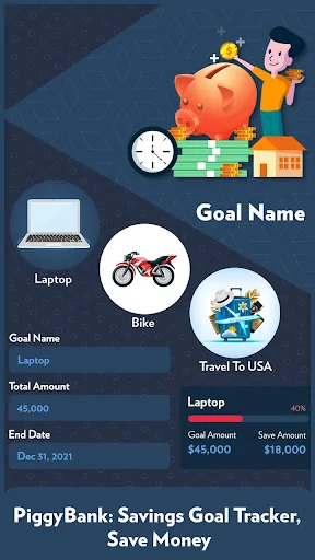 Piggy Bank: Savings Goal screenshot 1