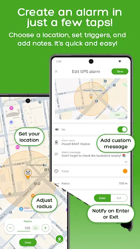 GPS Alarm - Location Reminder screenshot 2