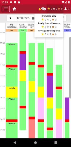 Calabrio WFM MyTime screenshot 2