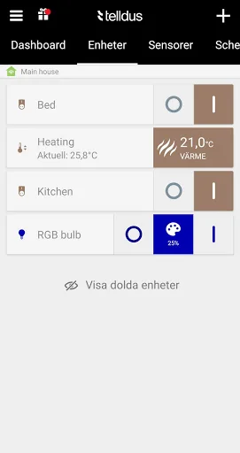 Telldus Live! mobile screenshot 2