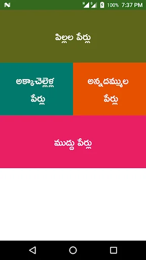 Telugu Baby Names Pilala Perlu
