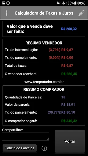 Calculadora de Taxas e Juros - screenshot 3