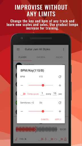 Backing Tracks Guitar Jam Play screenshot 2