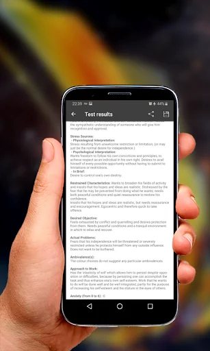 The Lüscher Psychological Test screenshot 2