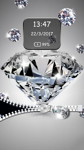 Diamond Zipper Lock Screen screenshot 3