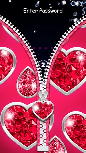Diamond Zipper Lock Screen screenshot 4