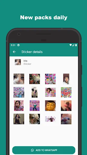 Animated stickers for WhatsApp screenshot 1
