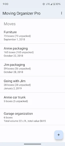 Moving Organizer Pro
