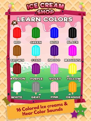 Learning Colors Ice Cream Shop