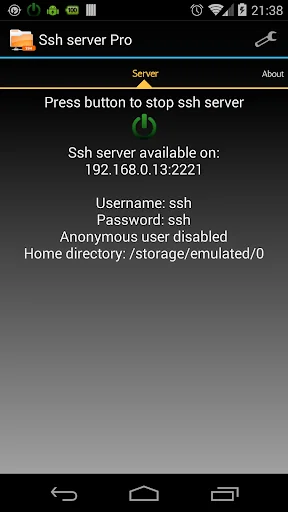 Ssh server