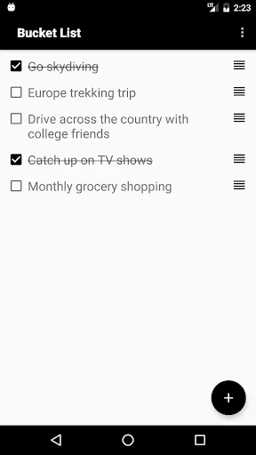 Simple Bucket List